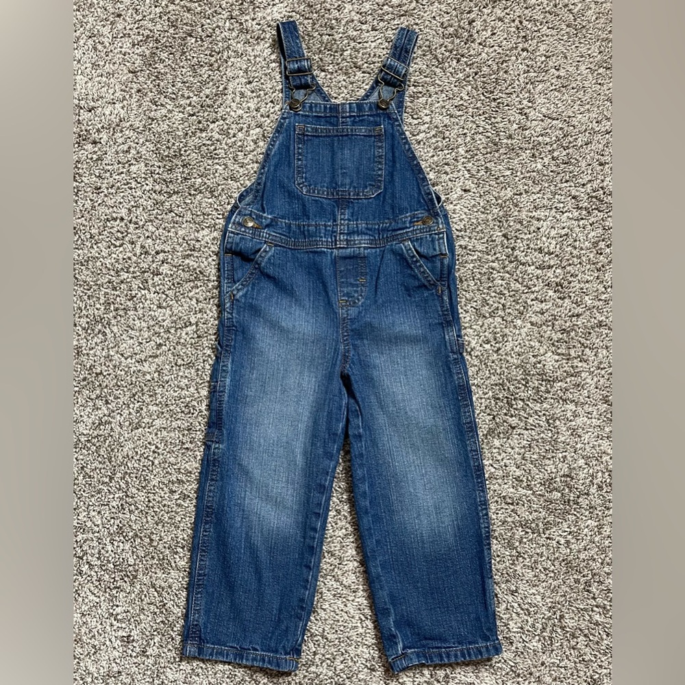 Wrangler Authentics Toddler Boys Classic Denim Carpenter Bib Overalls 4T